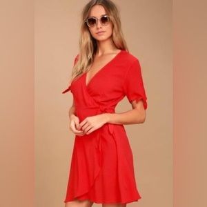 Red Wrap Dress (Brand New)